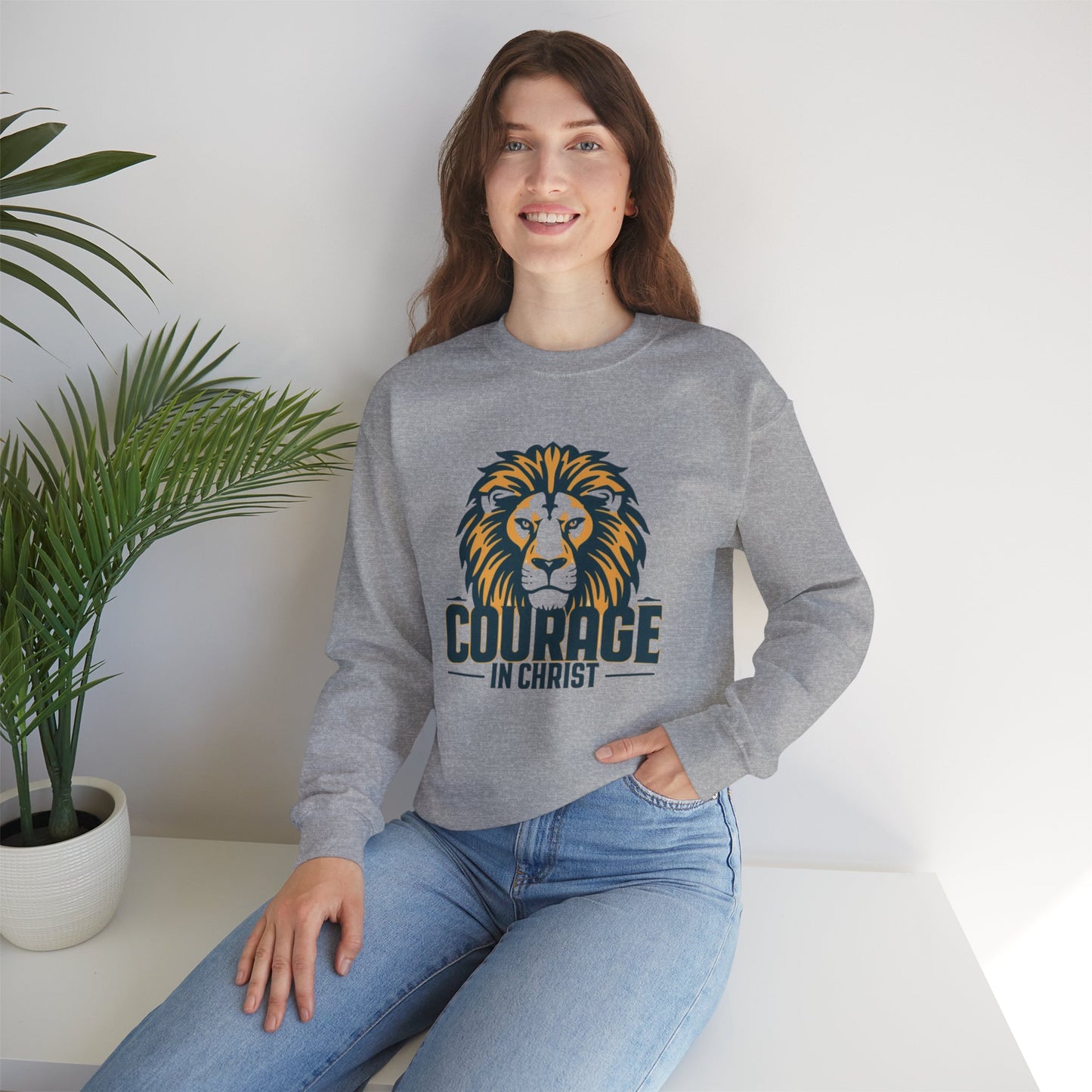 Courage in Christ Crewneck Sweatshirt