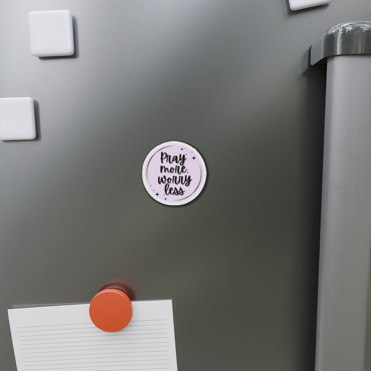 Pray More, Worry Less Die-Cut Magnet